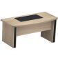 Mesa Diretor Curve Gold Glass 1800